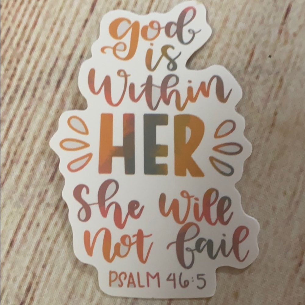 Religious sticker matte finish brand new.